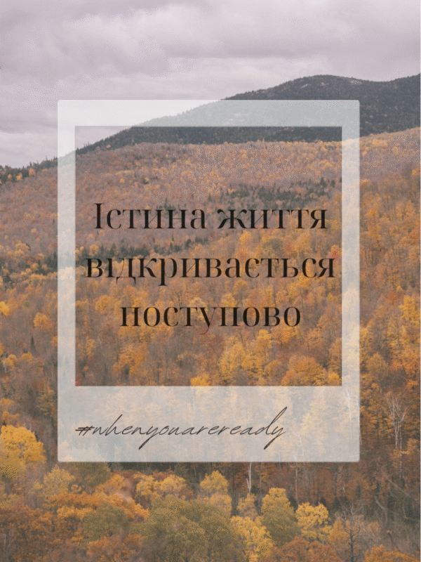 Постер “Істина життя відкривається поступово”| колекція «Мотиваційні і для натхнення» | авторський декор 30×40 см